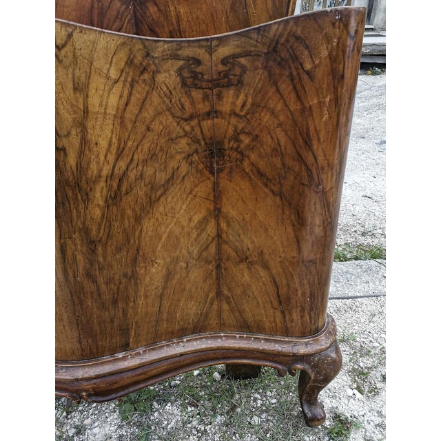 1940s Chippendale Bed with Walnut Veneered Sides For Sale - Image 5 of 18