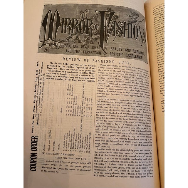 July 1887 Demorest’s Monthly Magazine Antique Fashion and Decor For Sale - Image 4 of 7