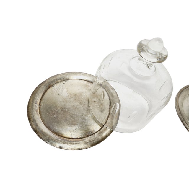 Art Nouveau Bowl with Crystal Cake Cover, Germany, 1920s, Set of 2 For Sale - Image 16 of 18