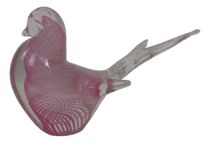 Pink Murano Glass Bird, Italy, 1960s