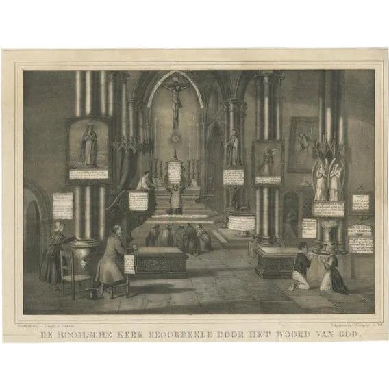 Campagne, Anti-Catholic Caricature, 1853, Paper For Sale