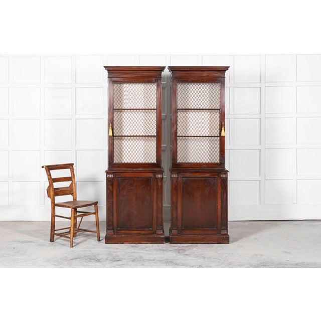 19th Century English Mahogany Glazed Cabinets, Set of 2 For Sale - Image 4 of 18