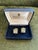 Vintage Wedgwood British Royal Gold Plate & Green Jasper Cufflinks OriginalCase For Sale - Image 10 of 18