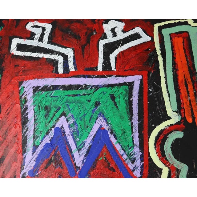 Sax Berlin Wise Up We All From Africa. Large Neo Expressionist Painting 2019 For Sale - Image 4 of 8