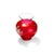 Sourced: Calabasas A beautiful vintage ruby red art glass vase with a rounded bulbous body, flared clear neck, and raised...