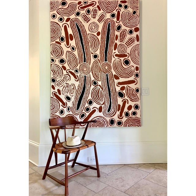 Red Contemporary Painting by Australian Aboriginal Artist Ningura Napurrula For Sale - Image 8 of 10