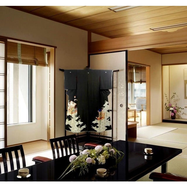 Antique Wall Display Japanese Silk Kimono Former Imperial Ka-Mons Paulownia For Sale - Image 4 of 14