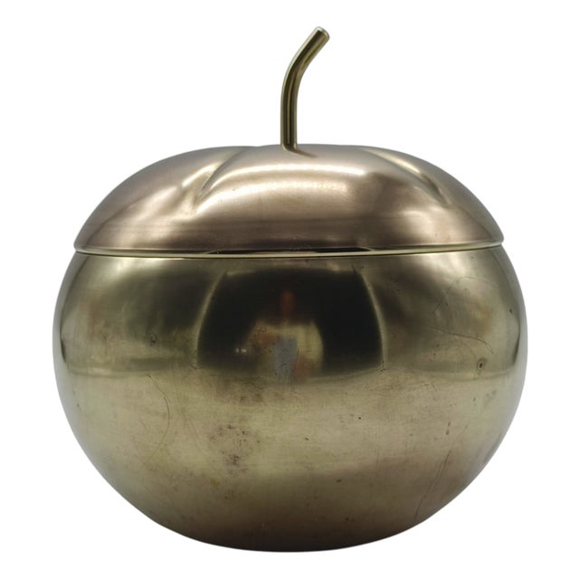Brass Pumpkin Ice Bucket, Italy, 1970s For Sale