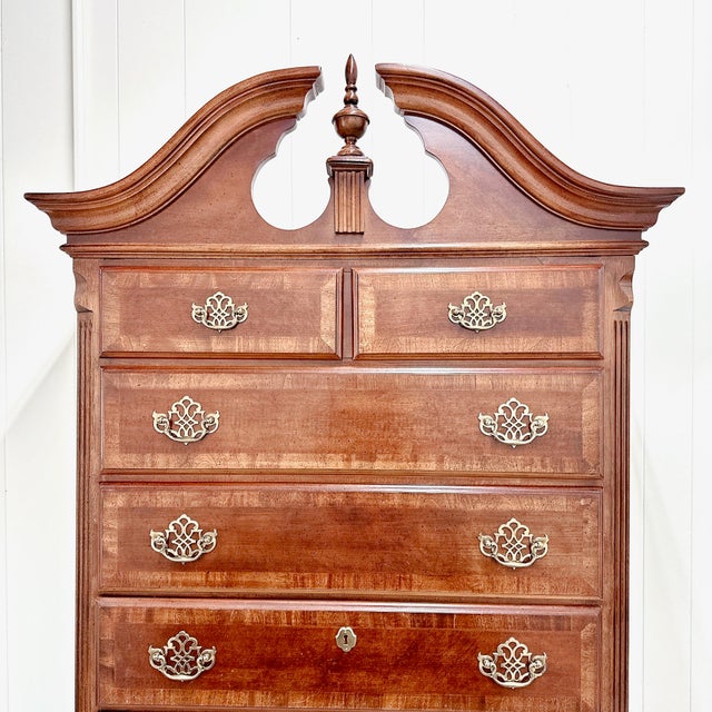 Vintage Queen Anne Highboy Chest of Drawers For Sale In Charlotte - Image 6 of 8