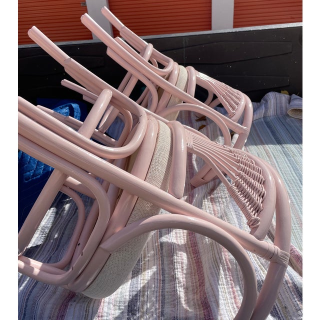 1960s Hollywood Regency Honeymoon Table Set in Georgia Pink Lacquer – Semi-Gloss Finish For Sale - Image 4 of 11