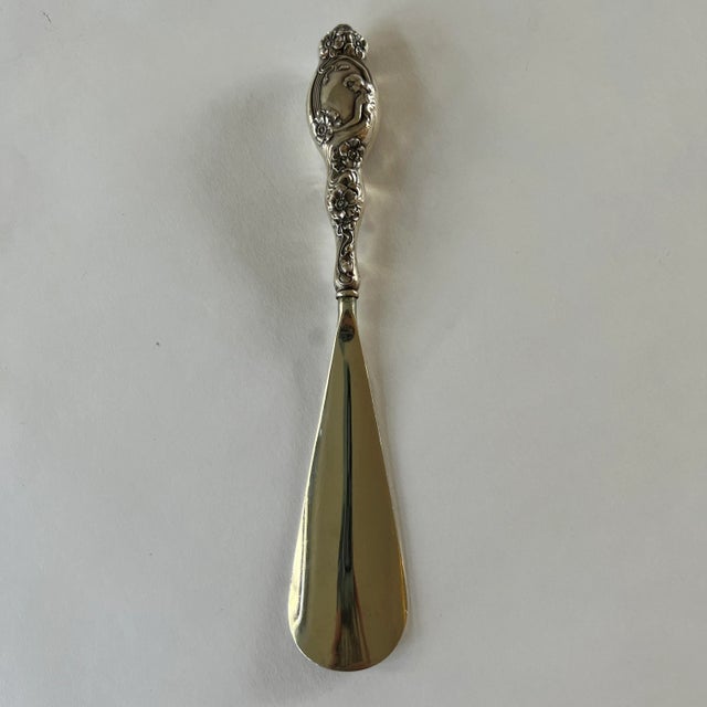 Antique Repoussé Sterling Silver Shoe Horn For Sale - Image 13 of 13