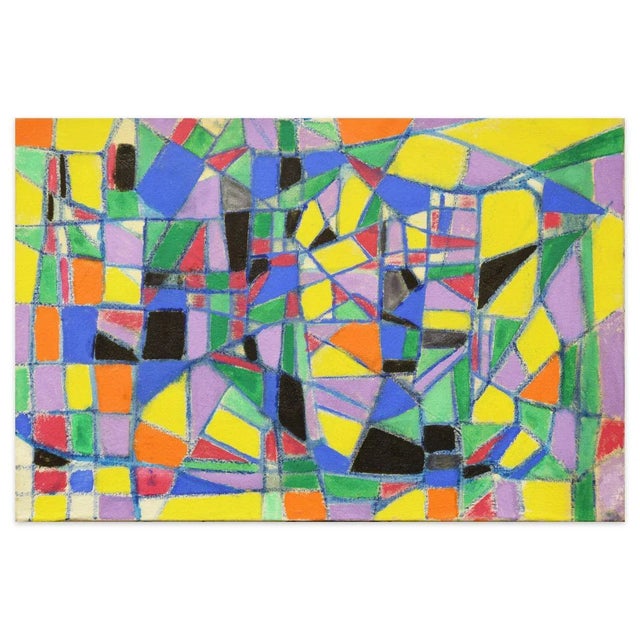 Contemporary Bright Mosaic - Oil Painting 2019 by Giorgio Lo Fermo 2019 For Sale - Image 3 of 3