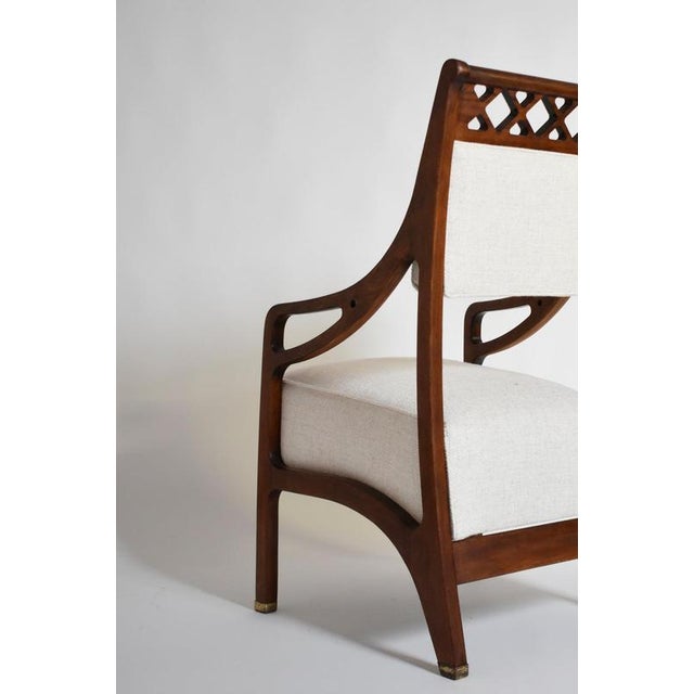 High Back Crosspieces Chairs, 1960s, Set of 2 For Sale - Image 4 of 6