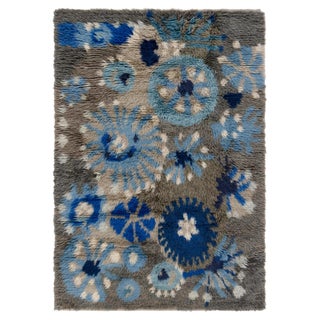 Doris Leslie Blau Vintage Rya Rug by Margareta Grandin Nettles For Sale