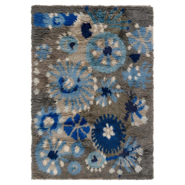 Doris Leslie Blau Vintage Rya Rug by Margareta Grandin Nettles For Sale