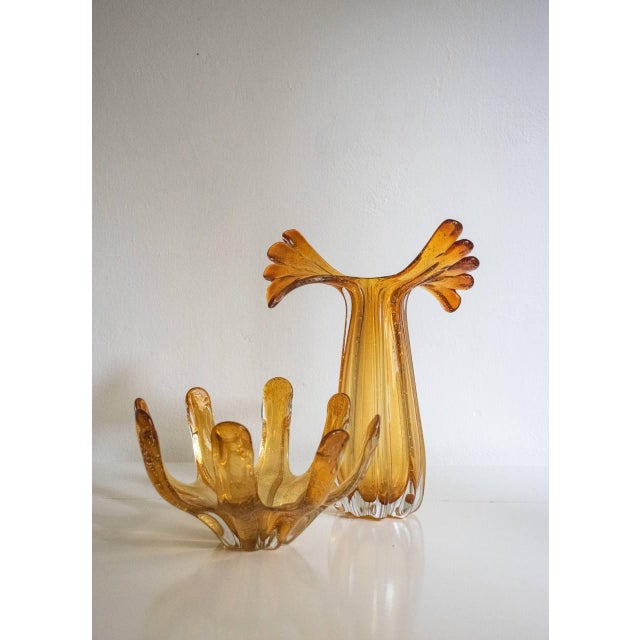 Brown Italian Vases by Mariana Iskra, Set of 2 For Sale - Image 8 of 10