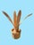 Serena & Lily Vintage Sculptural Woven Rattan Aloe Plant Basket | Organic Modern Decor For Sale - Image 4 of 9