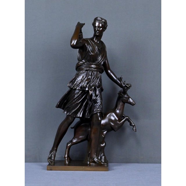 After Leochares, Diana the Huntress, Late 19th Century, Bronze For Sale - Image 3 of 18