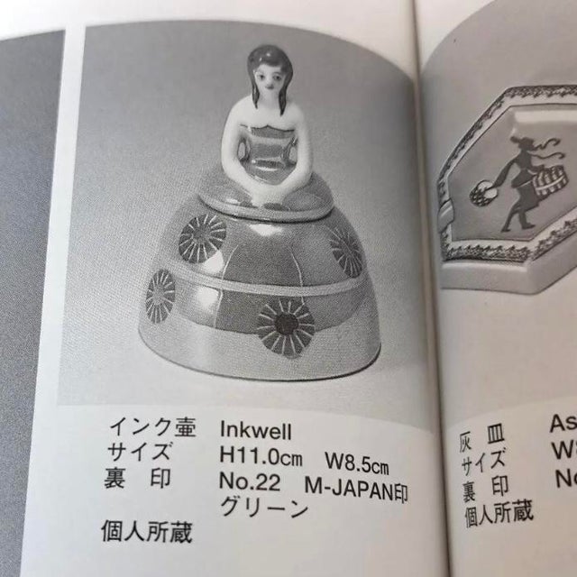 Noritake Figural Lusterware Inkwell, M-Japan, Hand Painted, Cataloged Example For Sale - Image 12 of 12