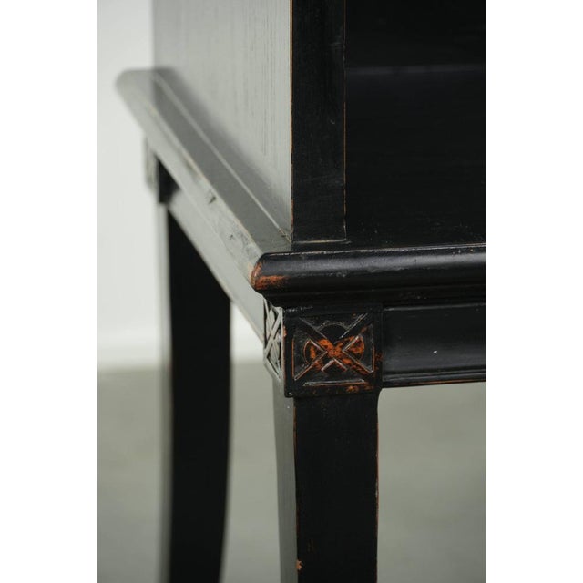 20th Century Asian Style Black Wooden Armchair For Sale - Image 12 of 15