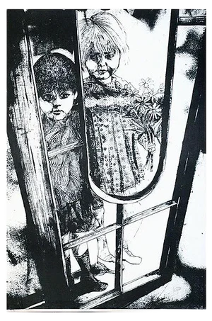 Children - Original Lithograph by G. De Stefano - 1970 ca. 1970s