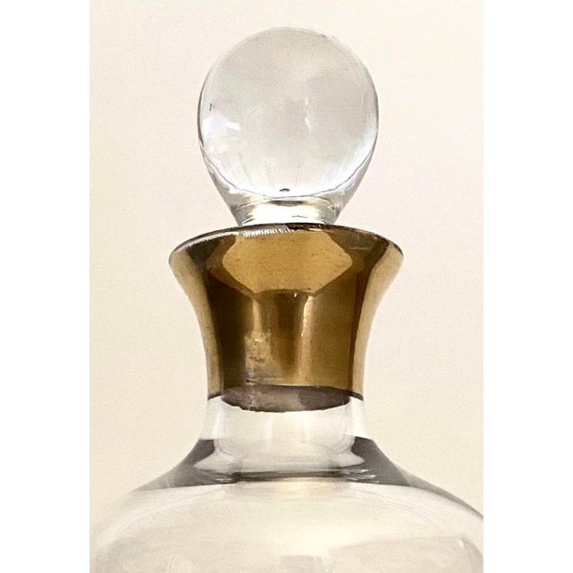 1960s Mid-Century Modern Culver Chantilly Decanter Set With Four Footed Glasses For Sale - Image 5 of 8
