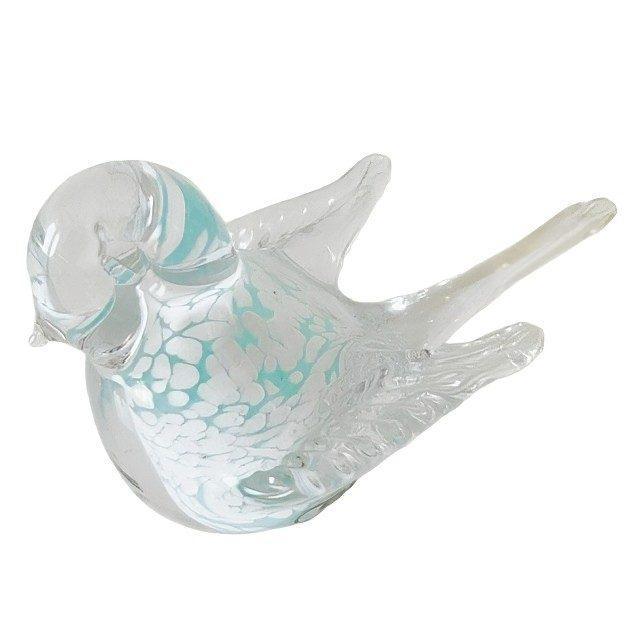White Vintage Murano Glass Bird Sculpture Glass Paperweight, 1970s For Sale - Image 8 of 8