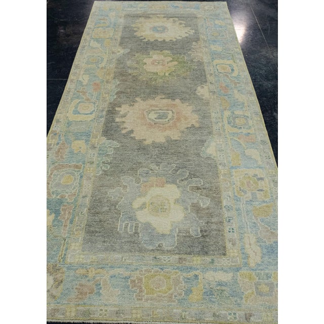 Turkish Oushak Rug 3'11" x 9'5" #18038 Explore a curated collection of hallway runners, wool rugs, and handmade...