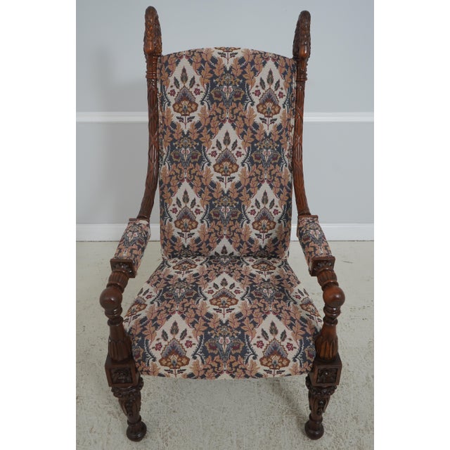 Age: Approx: 30 Years Old Details: Solid Mahogany Fine Carved Details High Quality Construction Large Impressive Chairs...