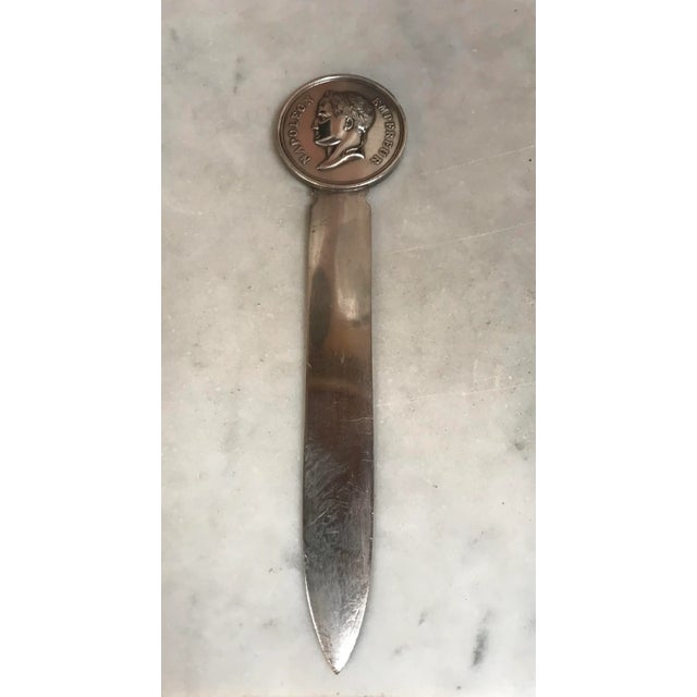 Silver 1970s French Christofle Silvered Napoleon Empereur Letter Opener For Sale - Image 8 of 10