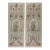 1890s Ivory Floral Pair Antique French "Portier Rug Tapestries Textile Carpet For Sale