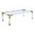 Vintage Italian Modernist Lucite and Brass Coffee Table, 1970s For Sale