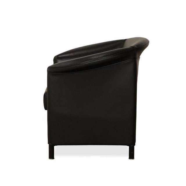 Aura Armchair in Black Leather by Paolo Piva for Wittmann For Sale - Image 13 of 14