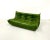 Green French Three-Seater Togo Sofa in Forest Green Leather attributed to Michel Ducaroy for Ligne Roset For Sale - Image 8 of 11