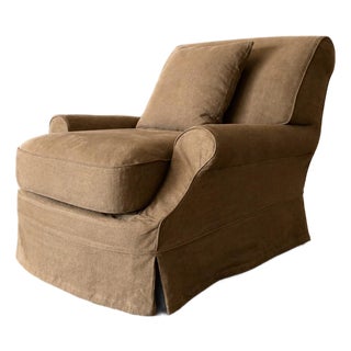 Belgian Chair Slip Covered For Sale