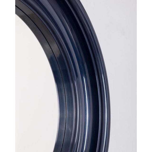 Vintage Wall Mirror in Blue Plastic, Italy, 1970s For Sale - Image 4 of 7