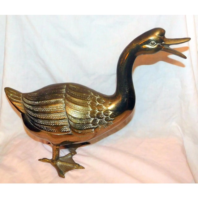 Mid-Century Brass Ducks - a Pair For Sale - Image 4 of 13