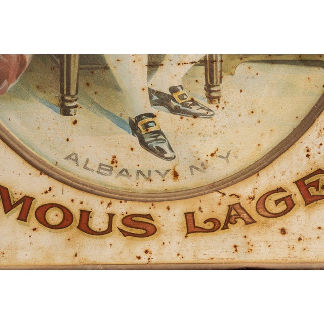 Early 20th Century Early 20th Century Beverwyck King Gambrinus Self-Framed Sign For Sale - Image 5 of 6