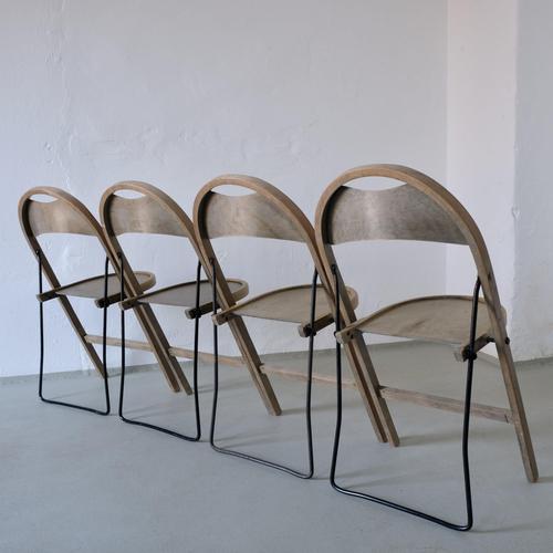 Vintage Swedish Folding Chairs by Uno Åhrén for Gemla, 1930s, Set of 4 For Sale - Image 6 of 14