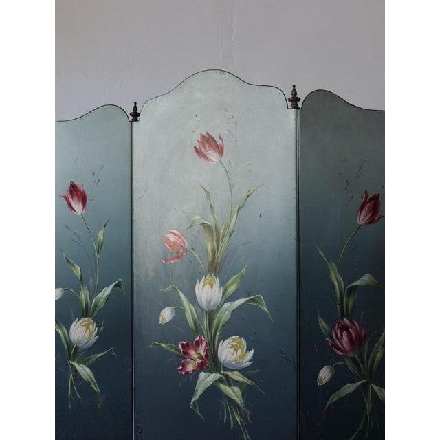 Art Nouveau Hand-Painted Fireplace Screen, 1920s For Sale - Image 3 of 7