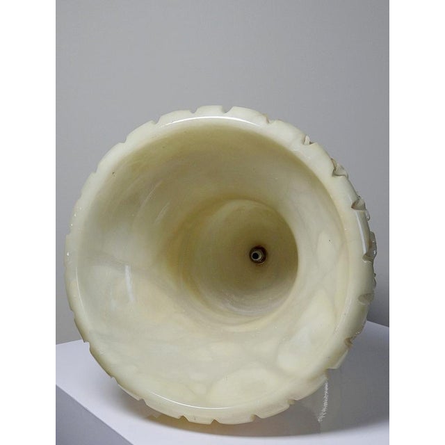 Beige Large Planter in White-Yellow Alabaster, 1930s For Sale - Image 8 of 16