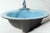 1960s 1964 Vintage Rheem Regency Blue Drop-in Porcelain & Cast Iron Sink With Hudee Ring For Sale - Image 5 of 17