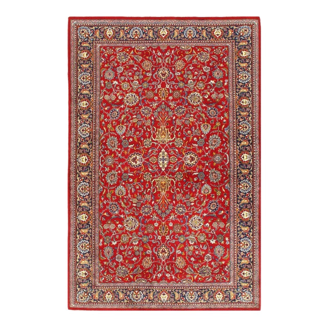Pasargad Pak Kashan Design Hand-Knotted Area Rug - 4'8" X 7'2" For Sale - Image 4 of 4