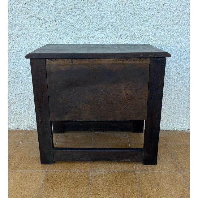 Brown Spanish Renaissance Revival Carved Oak Chest with Lift Top, Early 20th Century For Sale - Image 8 of 16