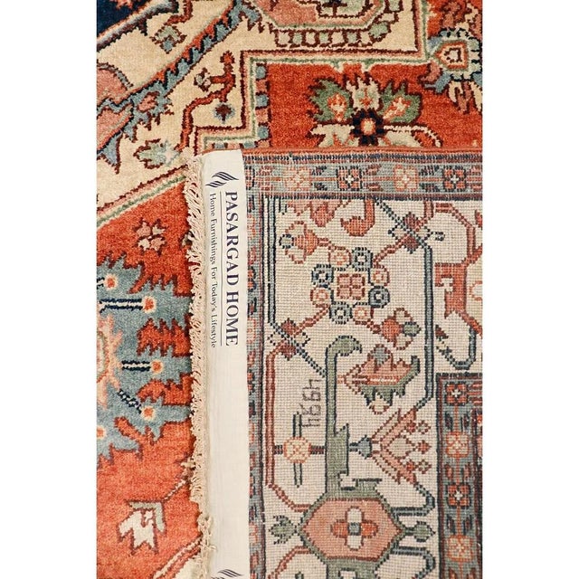 2020s Pasargad Home Serapi Rust Wool Area Rug- 4' 1'' X 6' 0'' For Sale - Image 5 of 6