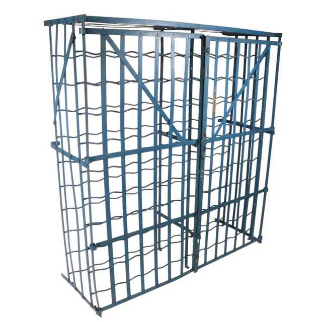 1930s Industrial French Iron Wine Rack by Rigidex For Sale - Image 12 of 17