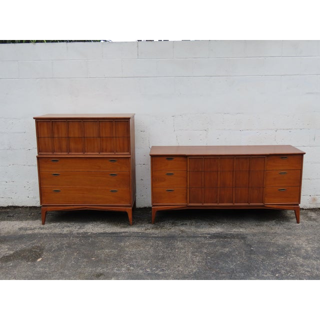 Kent Coffey Parkway Mid Century Modern Tall Chest of Drawers Highboy 6386 For Sale - Image 16 of 16