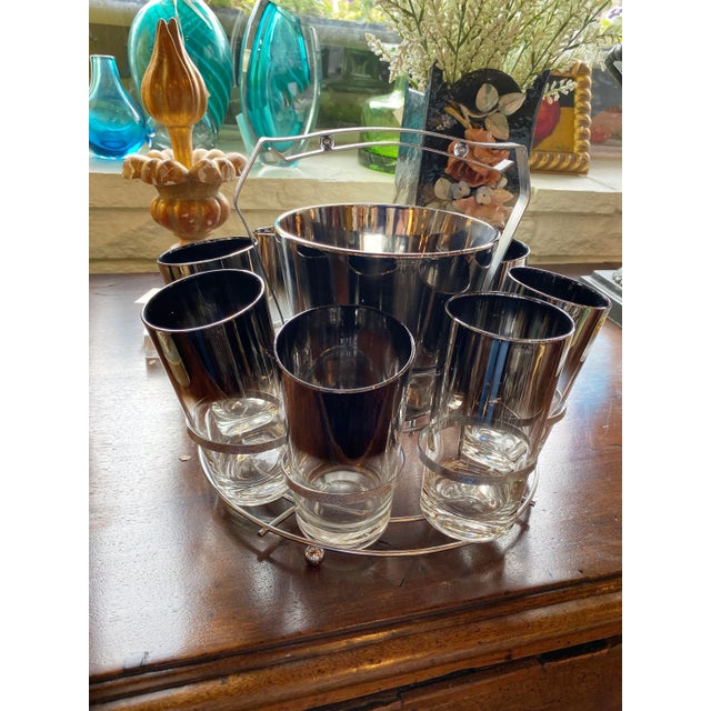 Chrome Mid 20th Century Dorothy Thorpe Glassware Set - Set of 10 For Sale - Image 8 of 9