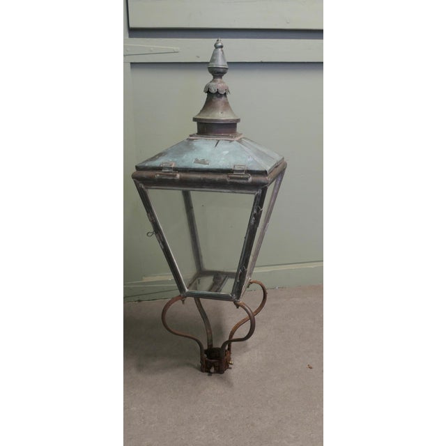 Large Victorian Copper Lantern For Sale - Image 4 of 8
