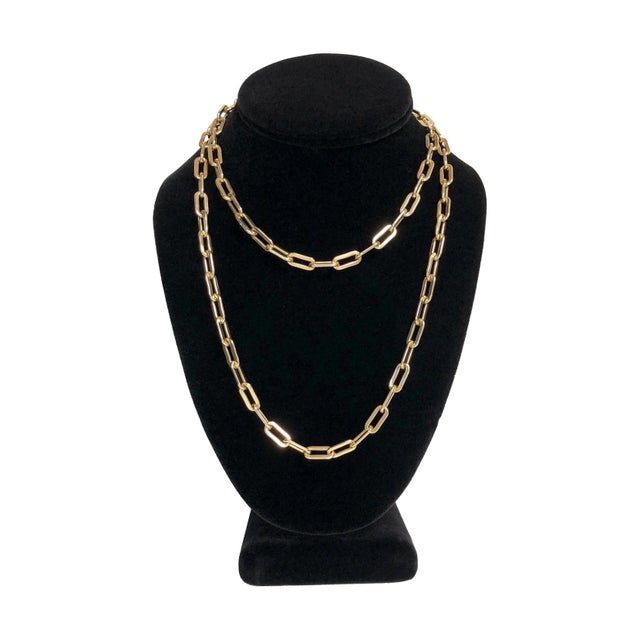 Vintage Tiffany & Co. 14K yellow gold Paper Clip chain necklace from the 1960s, measuring 36 inches in length and 6 mm...